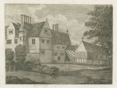 Brewood - Black Ladies Priory: kaiverrus ja [?1700-luku] (painettu) tekijältä Stebbing Shaw