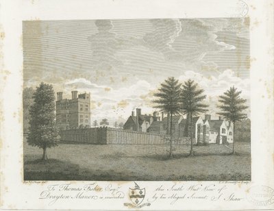 Drayton Bassett - "Drayton Manor": kaiverrus, nd [1795] tekijältä Stebbing Shaw