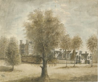 Drayton Bassett - "Drayton Manor": akvarellimaalaus, nd [1789-1793] tekijältä Stebbing Shaw