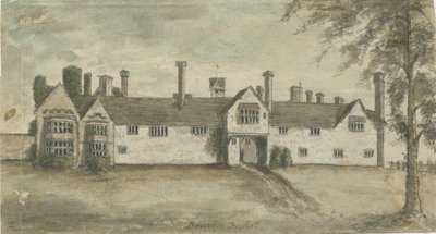 Drayton Bassett - "Drayton Manor": akvarellimaalaus, nd [1789] tekijältä Stebbing Shaw