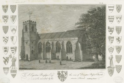 Drayton Bassett Church: kaiverrus, nd [1762-1802] (painettu) tekijältä Stebbing Shaw