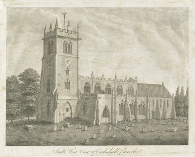 Ecclesall Church: kaiverrus ja [1700-luku] (painettu) tekijältä Stebbing Shaw