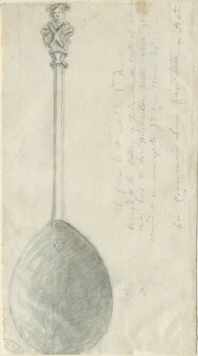 Fradswell - Apostolilusikka: lyijykynä- ja pesupiirustus, nd [?18th Century] (piirustus) tekijältä Stebbing Shaw