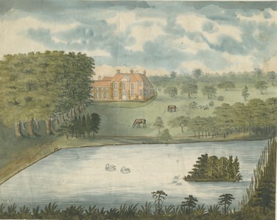 Freeford Hall: akvarellimaalaus, nd [1762-1802] tekijältä Stebbing Shaw