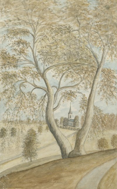 Great Barr Chapel: akvarellimaalaus, nd [1762-1802] tekijältä Stebbing Shaw