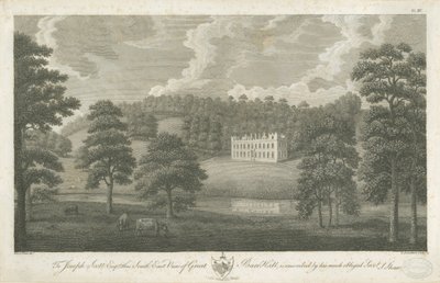 Great Barr Hall: kaiverrus, nd [1762-1802] tekijältä Stebbing Shaw