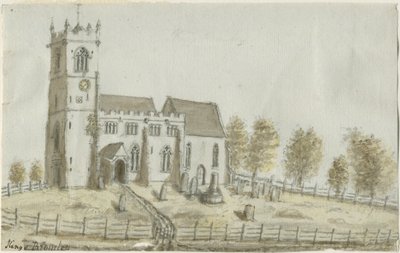 Kings Bromley Church: akvarellimaalaus, ndc 1796] tekijältä Stebbing Shaw