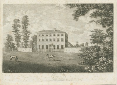 Little Onn Hall: viivakaiverrus, nd [1762-1802] tekijältä Stebbing Shaw