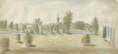 Shugborough - "Ateenalainen" arkkitehtuuri: akvarellimaalaus, nd [1762-1802] tekijältä Stebbing Shaw