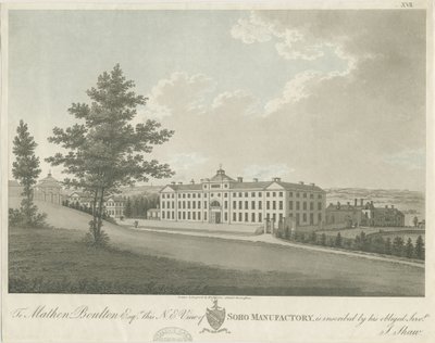 Soho Manufactory: värillinen akvatintakaiverrus, nd [c 1798] (tulostus) tekijältä Stebbing Shaw