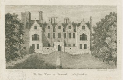 Tamworth - The Moat House: kaiverrus, nd [1762-1802] (painettu) tekijältä Stebbing Shaw