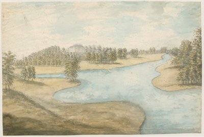 Teddesley Hall: akvarellimaalaus, nd [1762-1802] tekijältä Stebbing Shaw