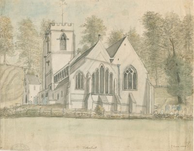 Tettenhallin kirkko: akvarellimaalaus, ndc 1794] tekijältä Stebbing Shaw