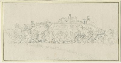 Tutbury Castle: lyijykynäpiirros, nd [1762-1802] tekijältä Stebbing Shaw