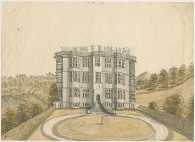 Wootton Lodge: akvarellimaalaus, nd [1794] tekijältä Stebbing Shaw