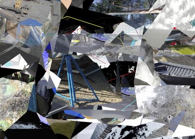 Geometrinen kaupunkikollaasi tekijältä Stefan Fransson