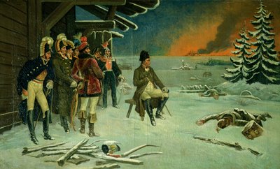 Napoleon Maloyaroslavetsissa (öljy kankaalle) tekijältä Stefan Vladislavovich Bakalowicz