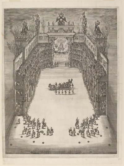 Ilmakuva teatterista, 1652. tekijältä Stefano della Bella