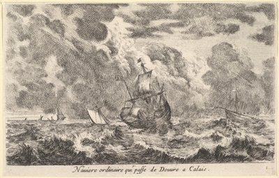 Tavallinen laiva, joka kulkee Doverin ja Calais