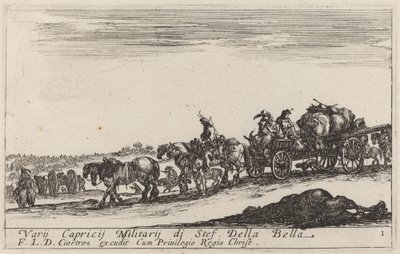Matkatavarajuna, c. 1641. tekijältä Stefano della Bella