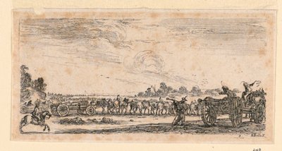 Taistelukohtaus, "Designs of Some Troop Conduct, Cannons, and Town Attacks" tekijältä Stefano della Bella