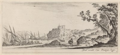 Veneitä meren rannalla vuonna 1647 tai ennen sitä. tekijältä Stefano della Bella