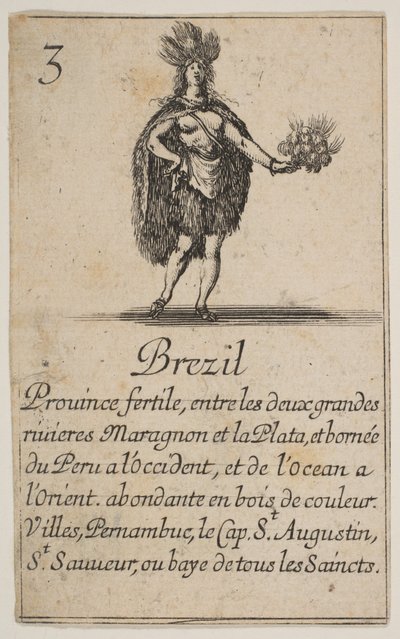 Brasilia, "Game of Geography" -pelistä Game of Geography, 1644. tekijältä Stefano della Bella
