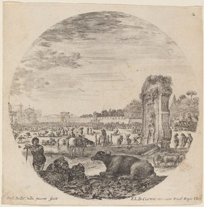 Campo Vaccino, 1646. tekijältä Stefano della Bella