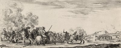 Choc de Cavalerie (etsaus paperille) tekijältä Stefano della Bella