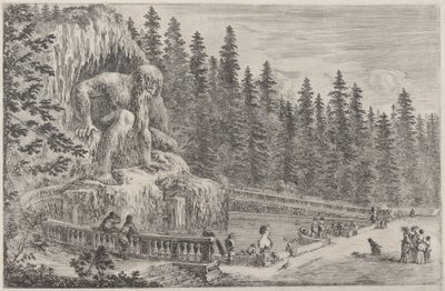 Apenniinien kolossaalinen patsas, luultavasti 1653. tekijältä Stefano della Bella