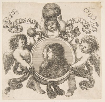 Cosimo de Medici, Toscanan prinssi ja hänen vaimonsa Marguerite Louise dOrleans, 1661. tekijältä Stefano della Bella