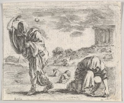 Deucalion ja Pyrrha, Game of Mythology Jeu de la Mythologie, 1644. tekijältä Stefano della Bella
