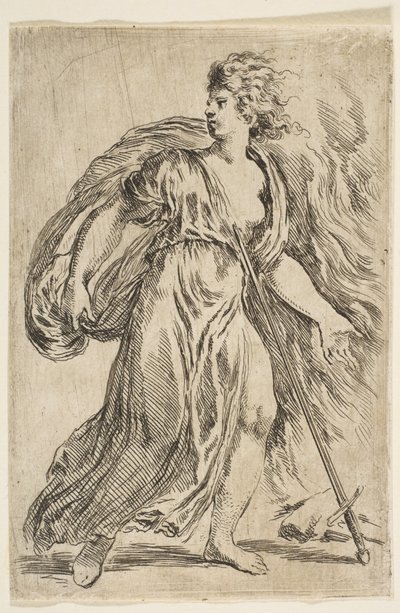 Dido tappaa itsensä, n. 1660. tekijältä Stefano della Bella