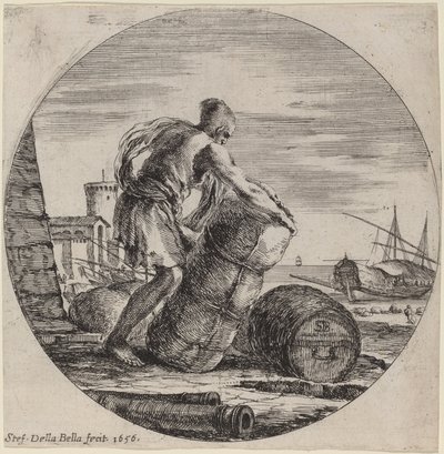 Galley Slave kuljettaa laivan lastia tekijältä Stefano della Bella