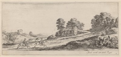 Laukkaavat hevosmiehet vuonna 1647 tai ennen sitä. tekijältä Stefano della Bella
