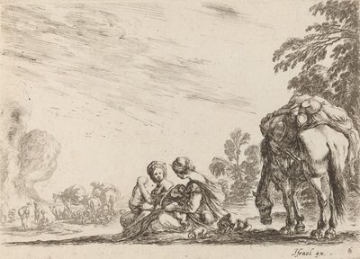 Mustalaiset levossa, 1642. tekijältä Stefano della Bella