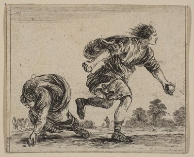 Hippomenes ja Atalanta, Game of Mythology Jeu de la Mythologie, 1644. tekijältä Stefano della Bella