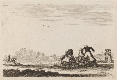 Lords and Ladies Conversing, 1642. tekijältä Stefano della Bella