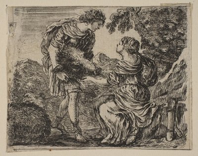Meleager ja Atalanta, Game of Mythology Jeu de la Mythologie, 1644. tekijältä Stefano della Bella