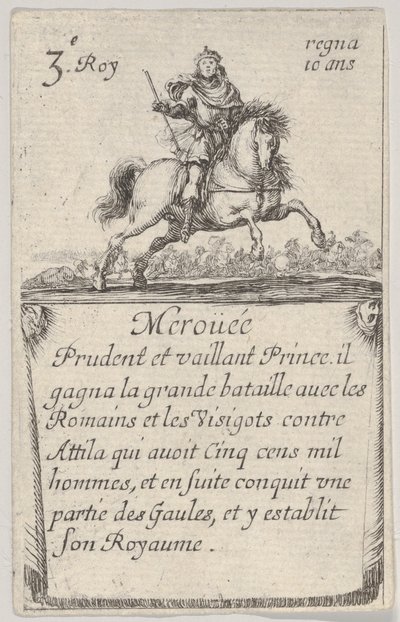 Meroüée Prudent et vaillant..., Game of the Kings of France Jeu des Rois de Fran..., 1644. tekijältä Stefano della Bella