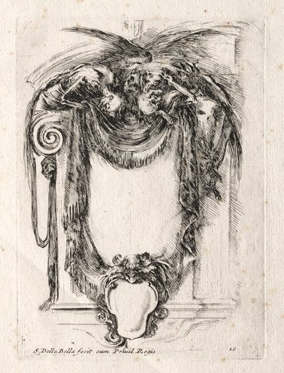 Uusi malli Cartouchelle, 1647. tekijältä Stefano della Bella