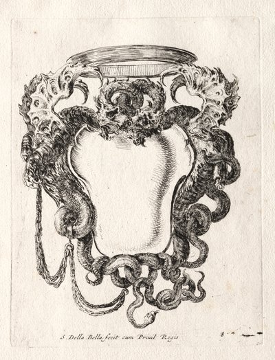 Uusi malli Cartouchelle, 1647. tekijältä Stefano della Bella