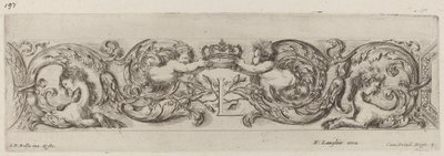 Koristefriisi kirjaimella L Louis XIV, luultavasti 1648. tekijältä Stefano della Bella