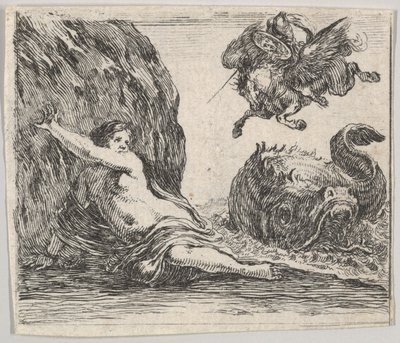 Perseus ja Andromeda, Game of Mythology Jeu de la Mythologie, 1644. tekijältä Stefano della Bella