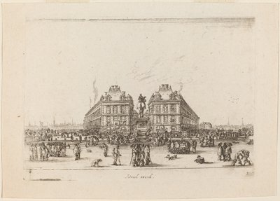 Place Dauphine, 1642. tekijältä Stefano della Bella