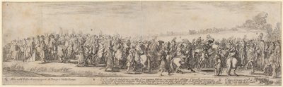 Puolan aateliset, Hänen ylhäisyytensä suurlähettiläs ja hänen vaununsa, 1633. tekijältä Stefano della Bella