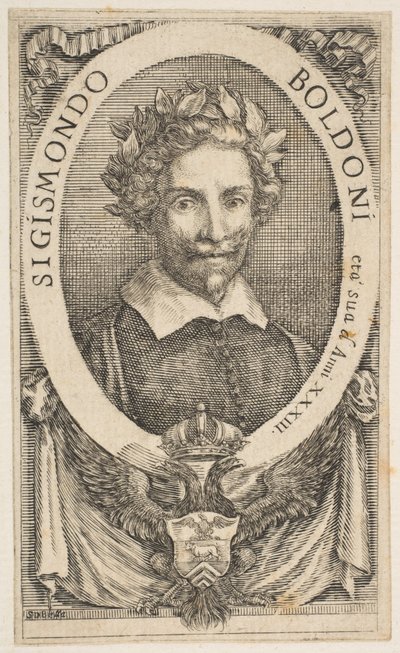 Runoilija Sigismond Boldonin muotokuva, 1656. tekijältä Stefano della Bella