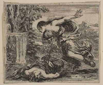 Pyramus ja Thisbe, Game of Mythology Jeu de la Mythologie, 1644 tekijältä Stefano della Bella