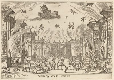 Helvetin viides kohtaus, 1637. tekijältä Stefano della Bella