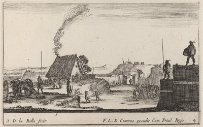 Sotilas soittaa rumpua, c. 1641. tekijältä Stefano della Bella